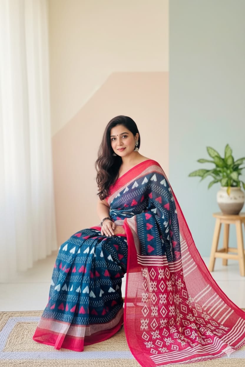 Linen Silk Cotton Saree