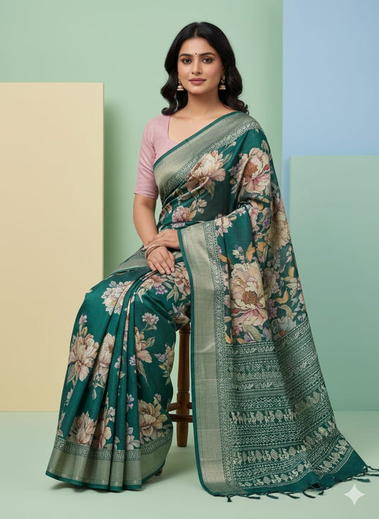 Resham Dhakai Jamdani Saree