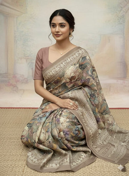 Resham Dhakai Jamdani Saree