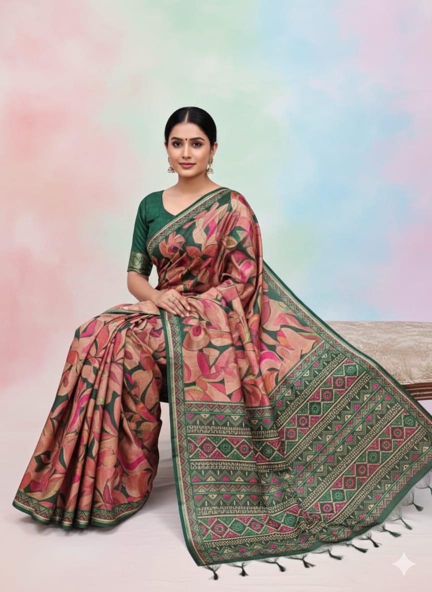 Soft Tussar Silk Saree
