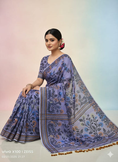 Resham Dhakai Jamdani Saree