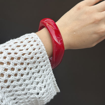 European And American Simple Geometric Blooming Red Bracelet