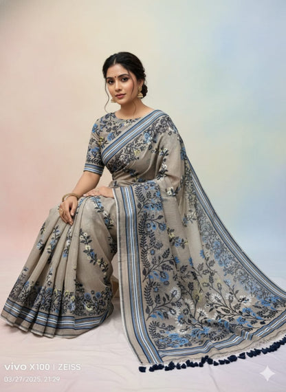 Resham Dhakai Jamdani Saree