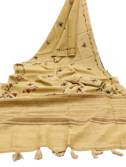 Women Soft Silk Tasapa Saree With Zari Border