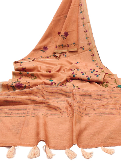 Women Soft Silk Tasapa Saree With Zari Border