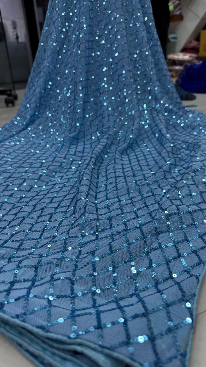 FAUX GEORGETTE FABRIC WITH HEAVY FULL SEQUINS WORK SAREE