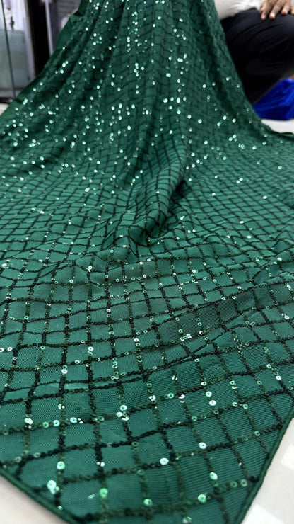 FAUX GEORGETTE FABRIC WITH HEAVY FULL SEQUINS WORK SAREE