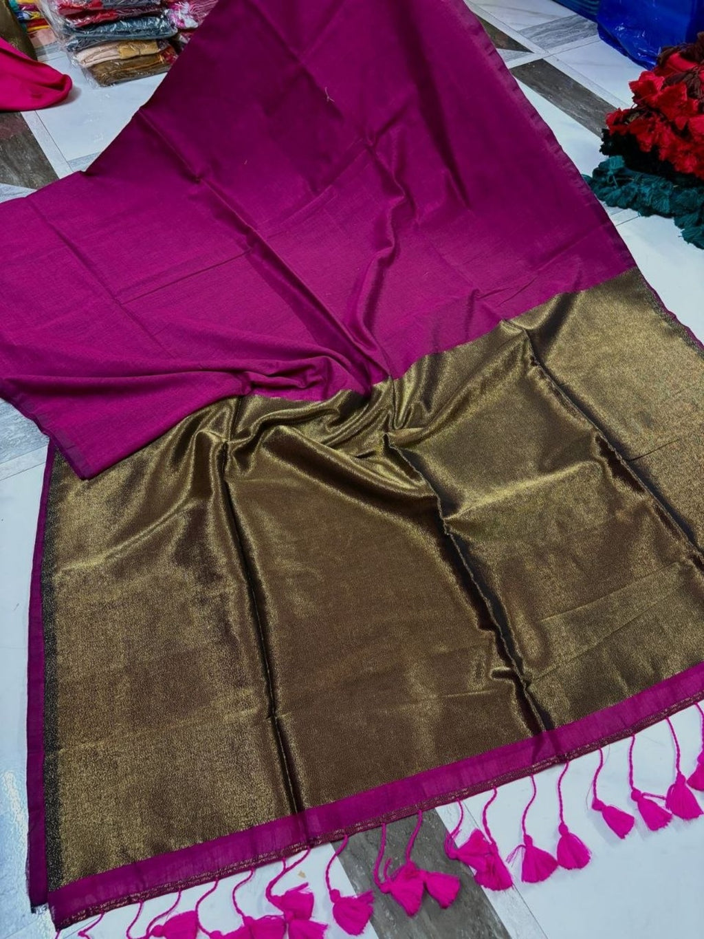 Zari Pure Cotton Designer Khadi Saree