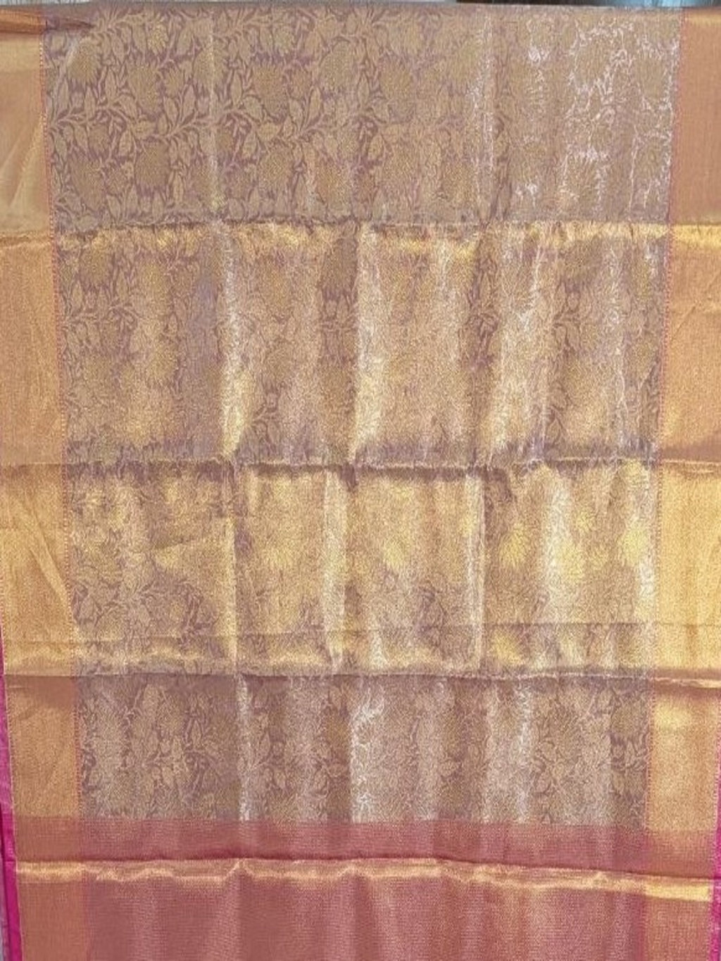 Silk Sari/Saree Tissue silk Style Festive Partywear Unstitched Blouse pc