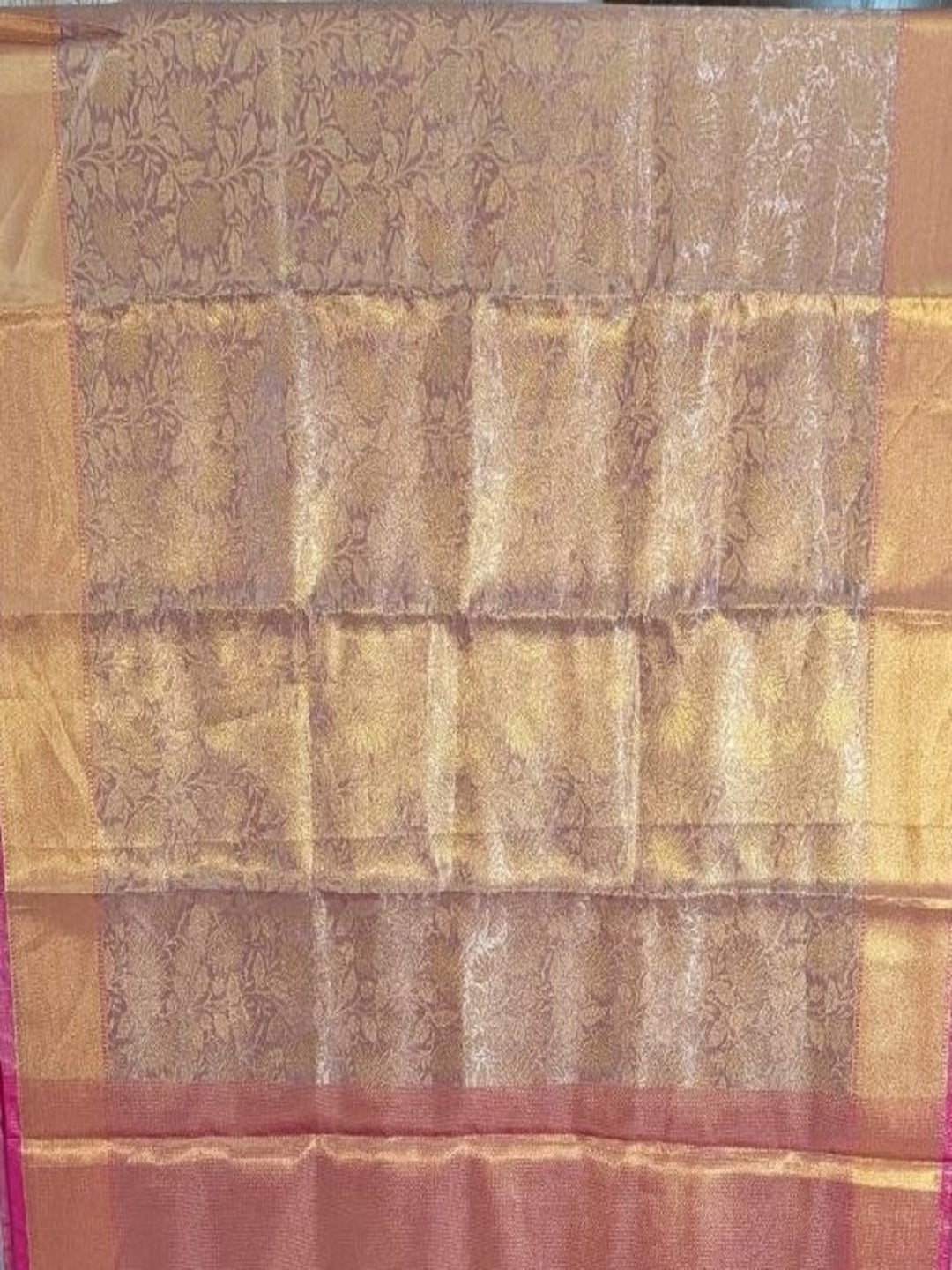 Silk Sari/Saree Tissue silk Style Festive Partywear Unstitched Blouse pc
