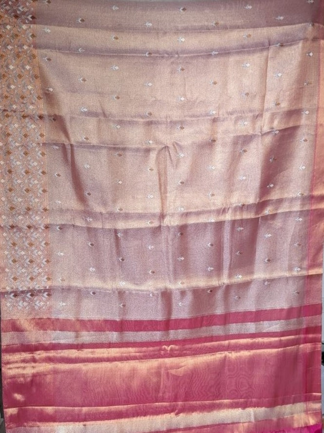 Silk Sari/Saree Tissue silk Style Festive Unstitched Blouse pc