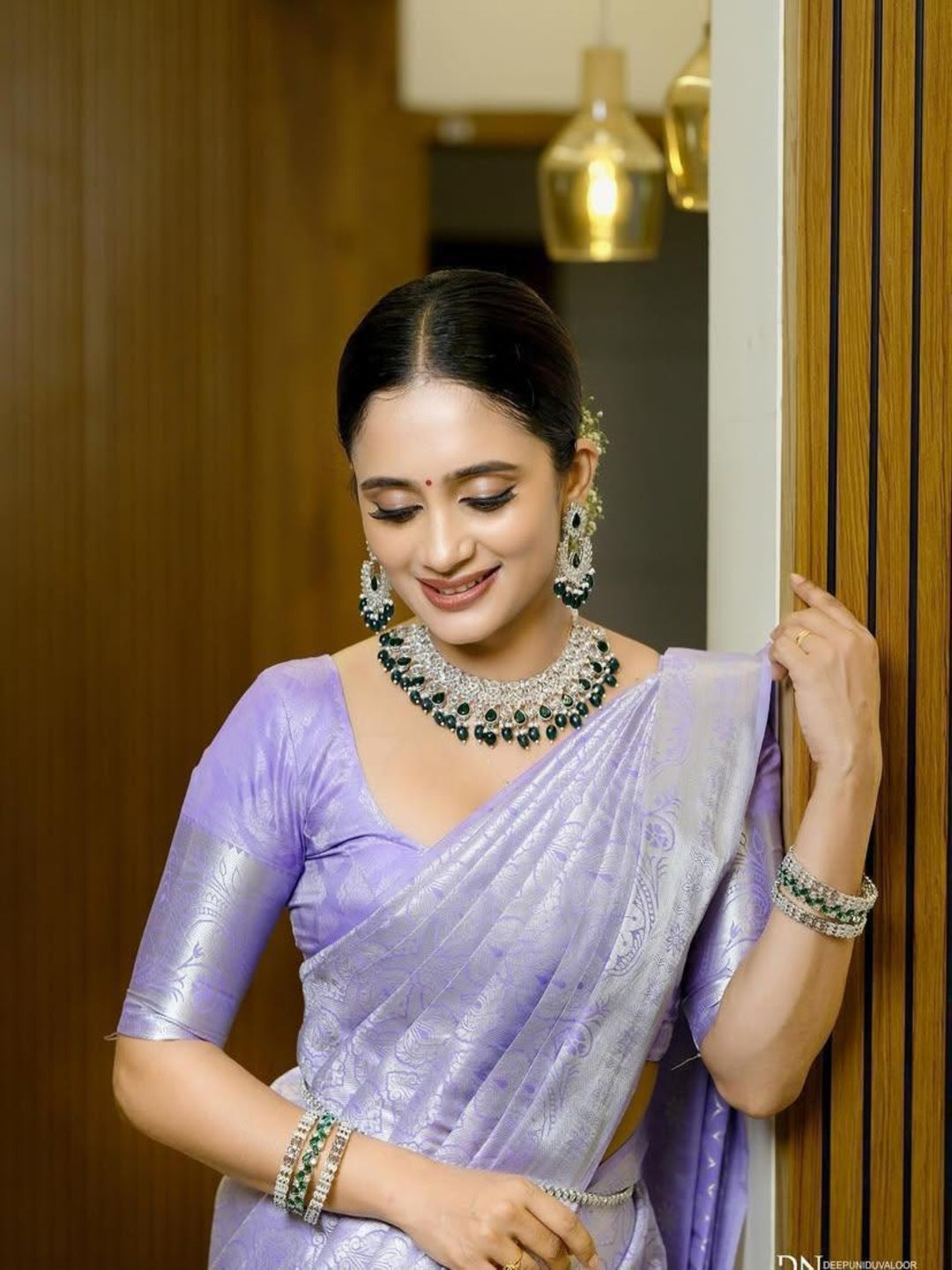 Banarasi Soft Silk Solid Jacquard Weave Saree