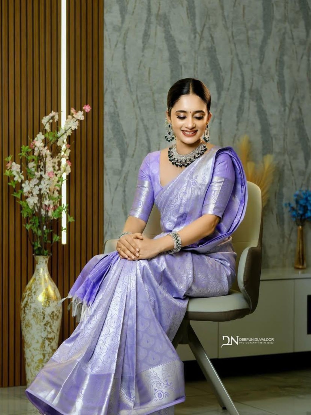 Banarasi Soft Silk Solid Jacquard Weave Saree