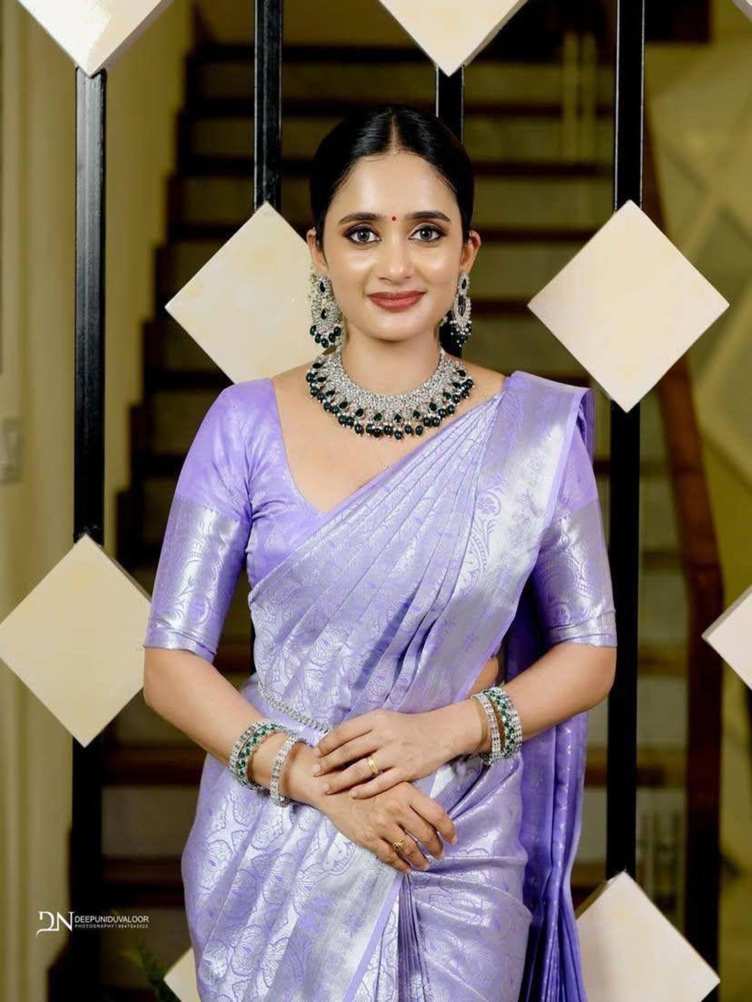 Banarasi Soft Silk Solid Jacquard Weave Saree