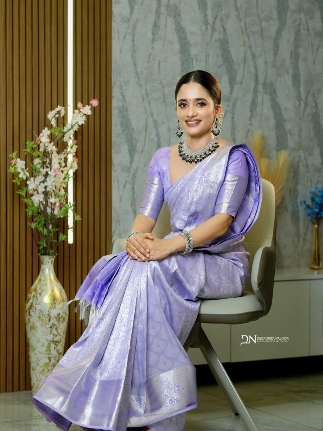 Banarasi Soft Silk Solid Jacquard Weave Saree