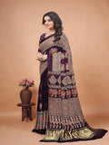 Modal Silk Saree Mirror work