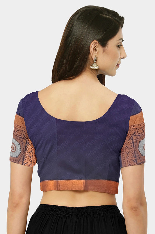 Cotton Silk Saree/Sari Kanjivaram Style Partywear Saree