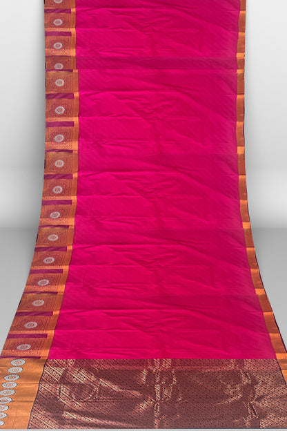 Cotton Silk Saree/Sari Kanjivaram Style Partywear Saree