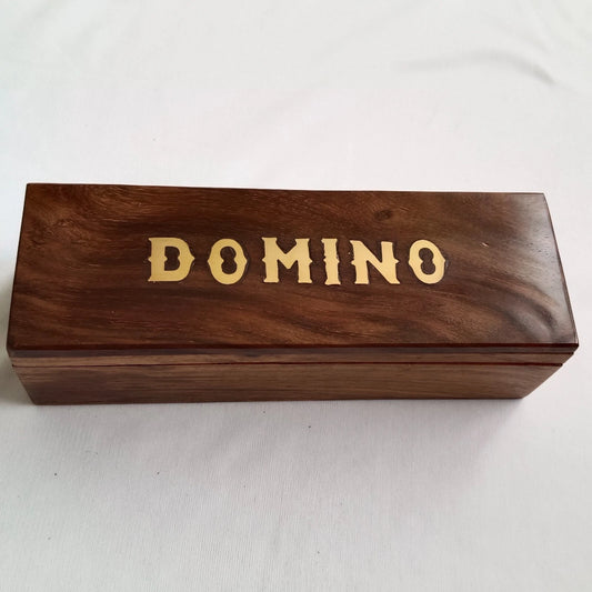 Handmade Rosewood Domino Dice with Storage Case (2-4 Players), Christmas Gift