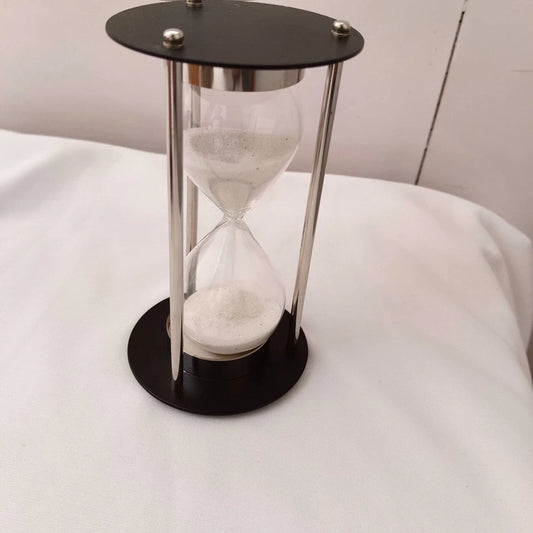 Sand Timer 5 Minutes Black Finish Sheesham wood/Rosewood with Iron steel